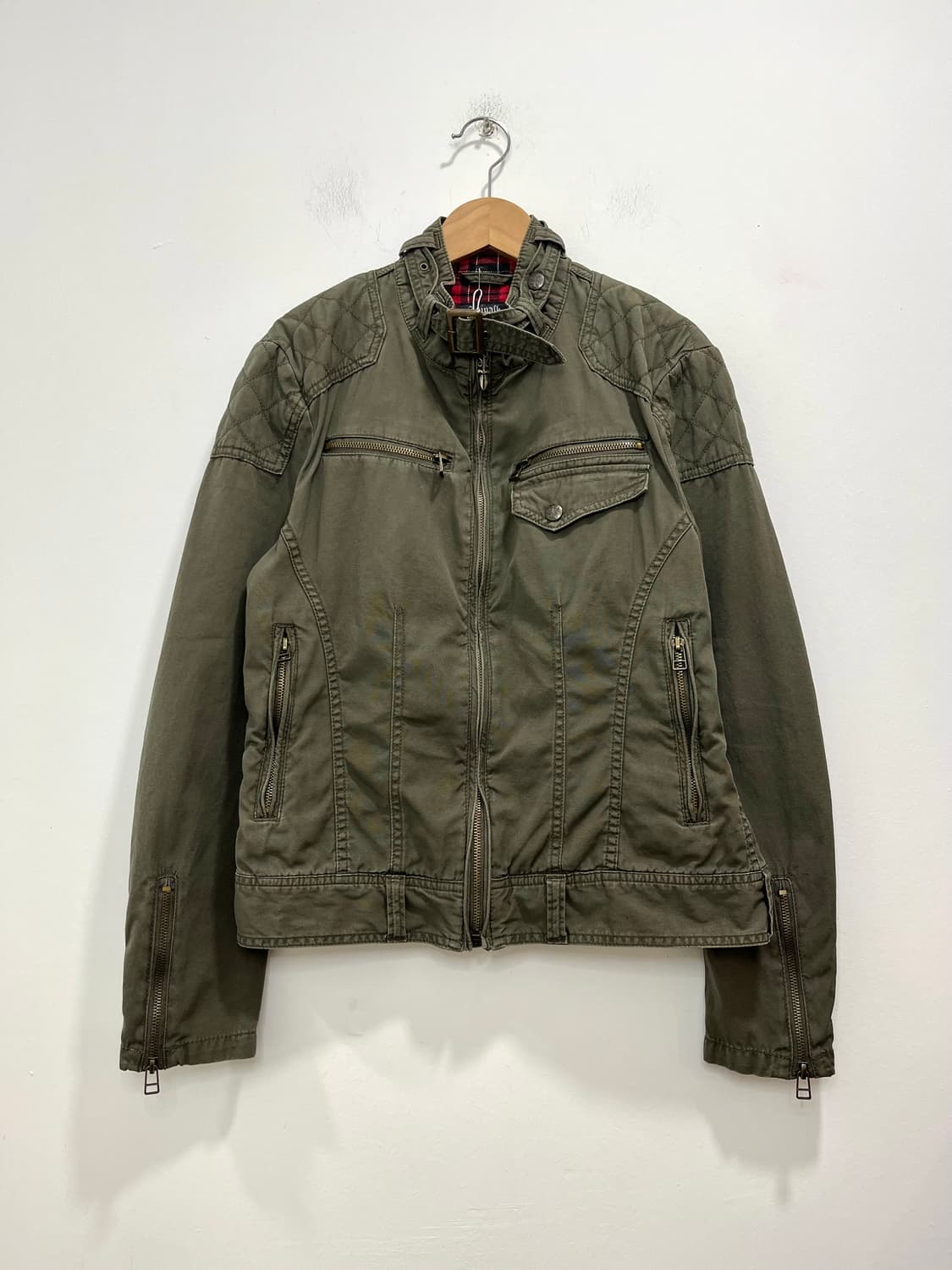 일본 빈티지 Spinash 락펑크 카고 넥버클 집업 자켓 상품이미지2