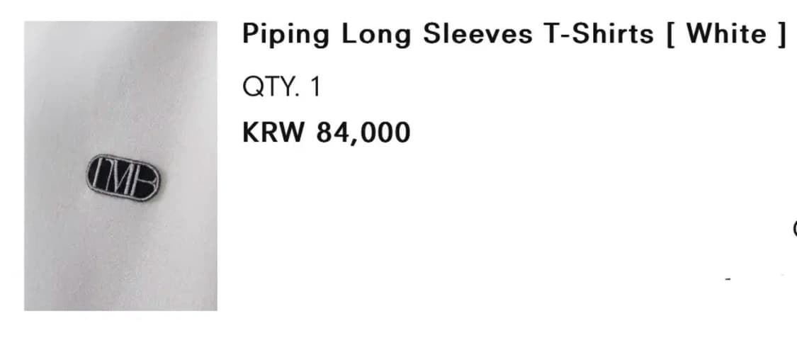 트리밍버드 Piping Long Sleeves T-Shirts[White 상품이미지4