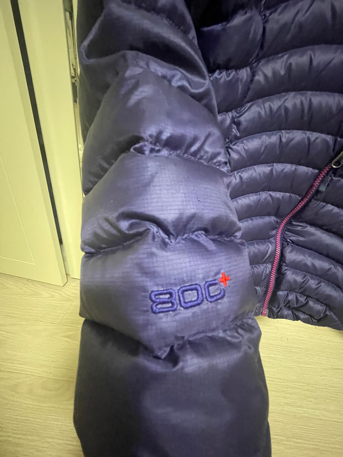 코오롱 퍼플 경량 구스다운 패딩 상품이미지2