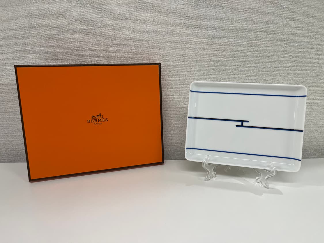 에르메스 리듬 블루 스퀘어 플레이트 1P HERMES 상품이미지2