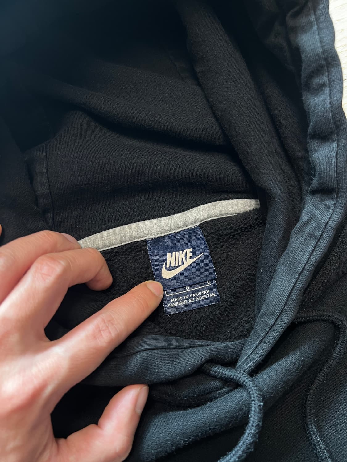 나이키 스우시 블랙 후드티 L 상품이미지4