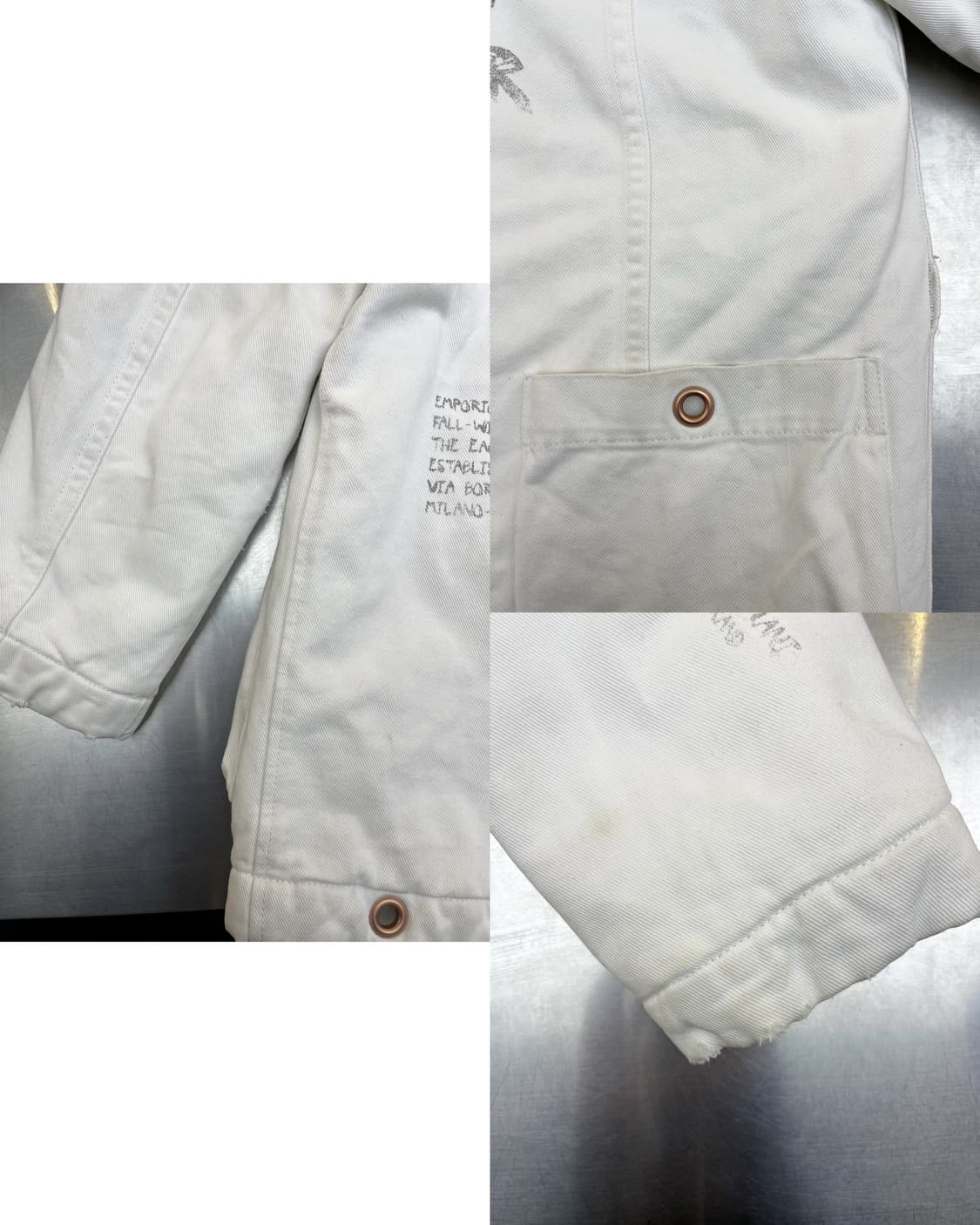 엠포리오 아르마니 U.S.N 밀리터리 레터링 후드 파카 상품이미지8