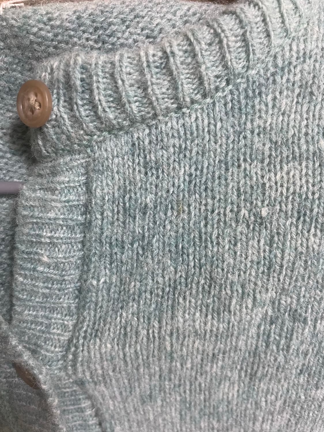 모리걸 빈티지 사만사모스 울 포함 민트 가디건🩵 상품이미지4