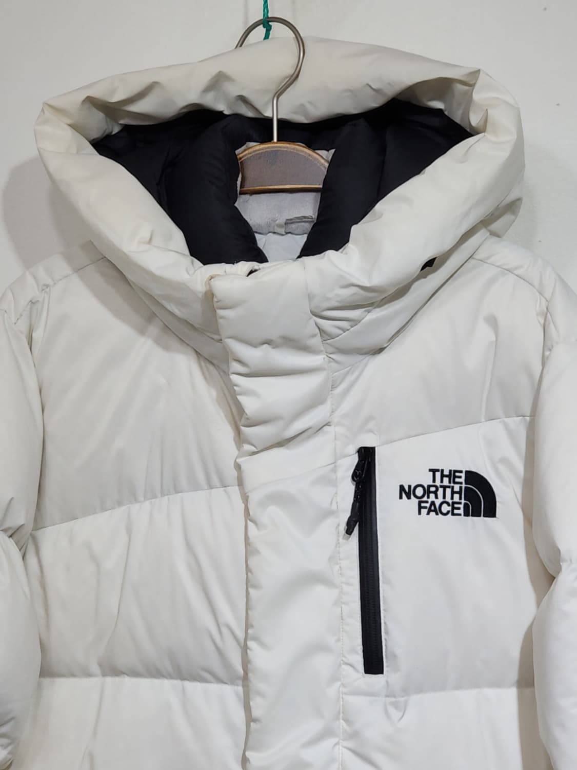 (M) 노스페이스 오리털 롱패딩 점퍼 화이트 후드 다운코트  상품이미지2