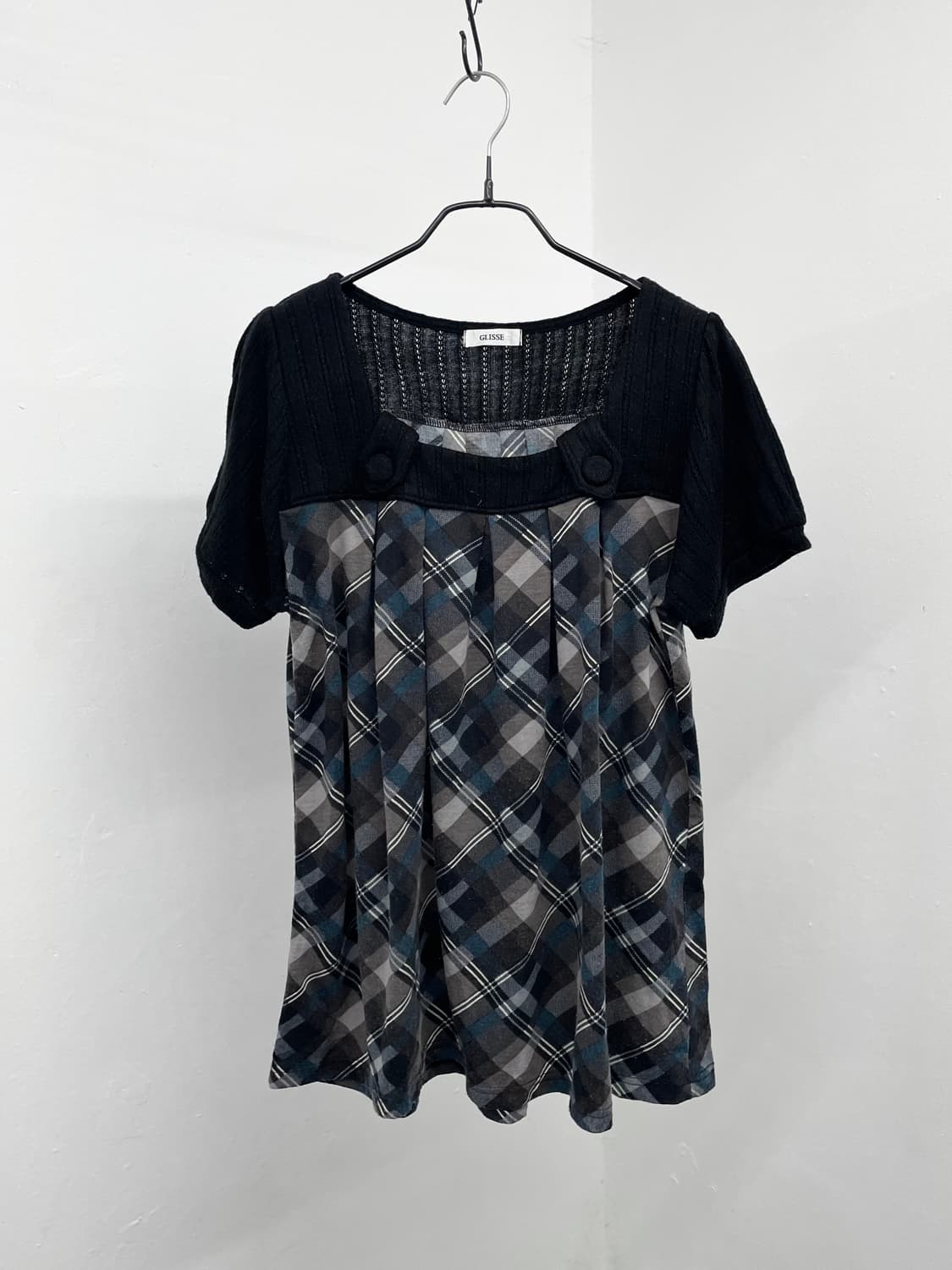 니혼진 너드 체크 버튼 탑 상품이미지5