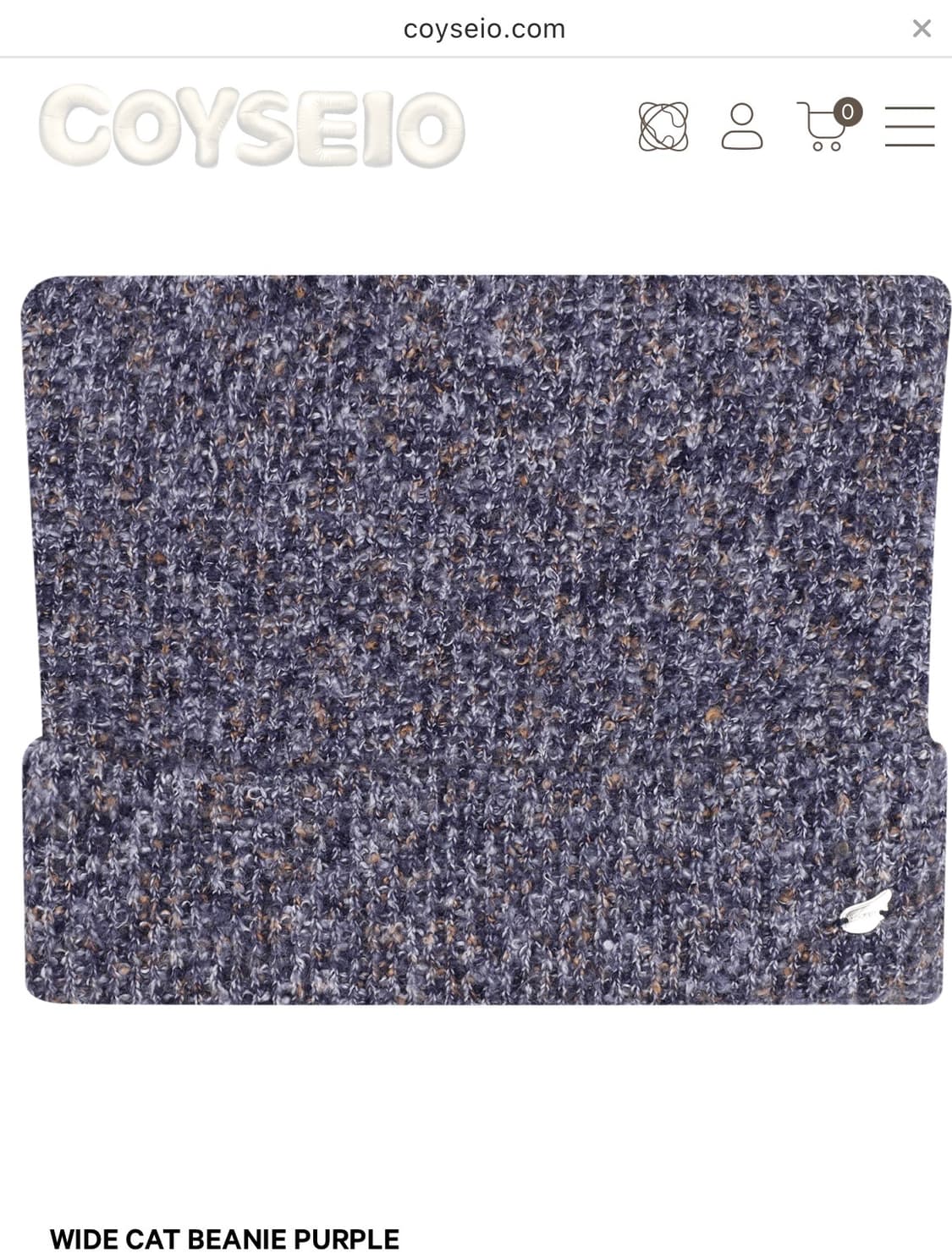 코이세이오 고양이비니 퍼플 색상 상품이미지1