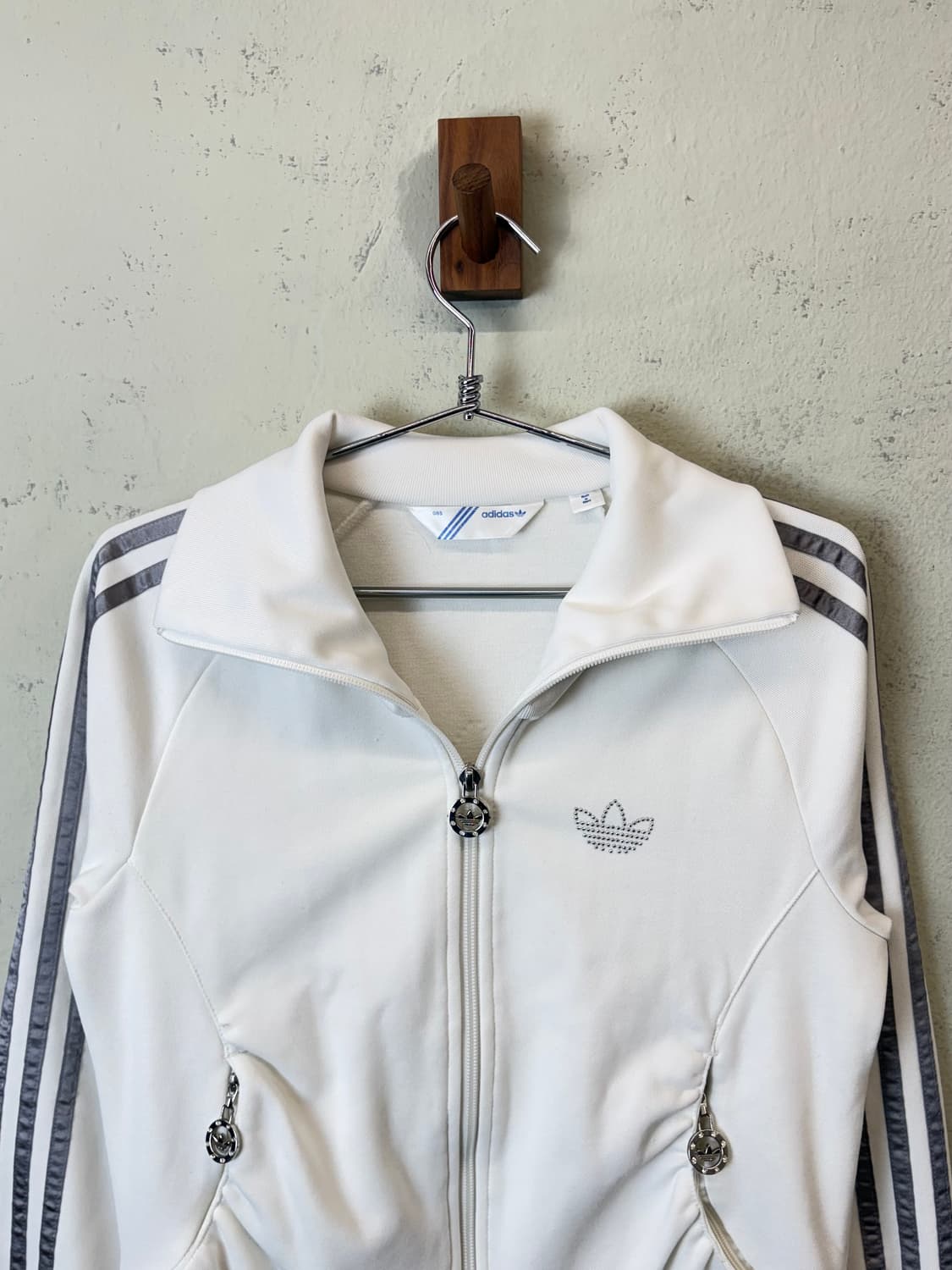 아디다스 빈티지 글리터 큐빅 화이트 트랙탑 져지 상품이미지3