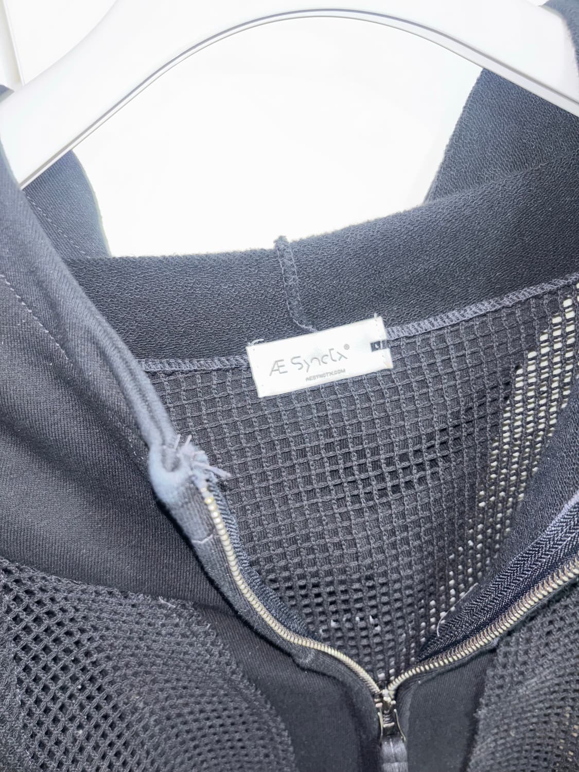 Aesynctx 에이시네틱스 HALF-NET ZIP Hoodie 후드집업 상품이미지9