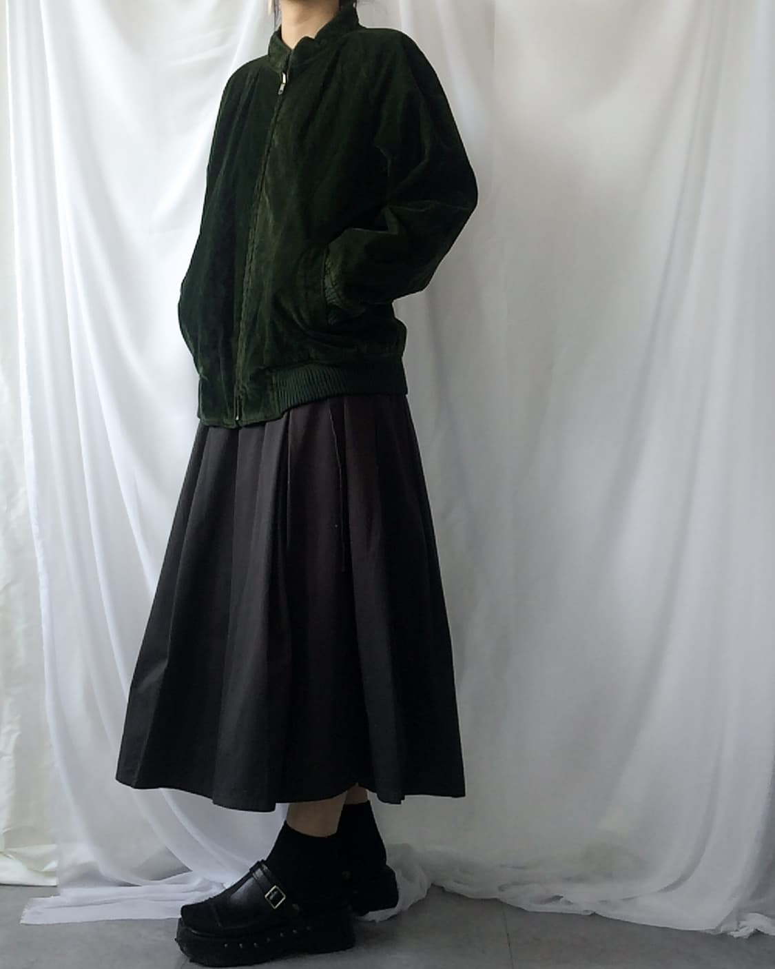 Velour high neck jacket 상품이미지6