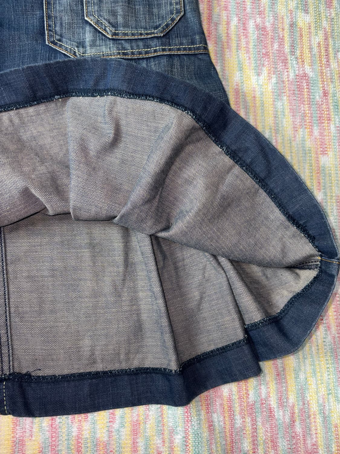 빈티지 워싱 데님 미디 스커트 상품이미지8