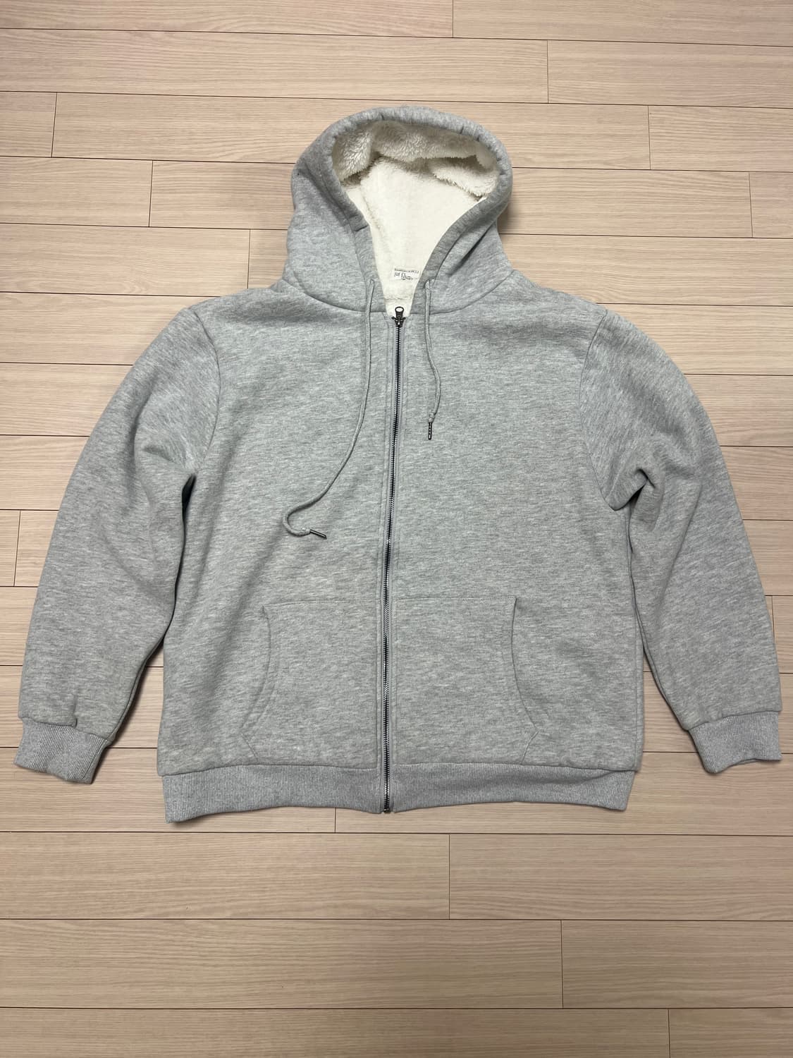 쉐르파 안감 후드 집업 그레이 / 105 상품이미지2