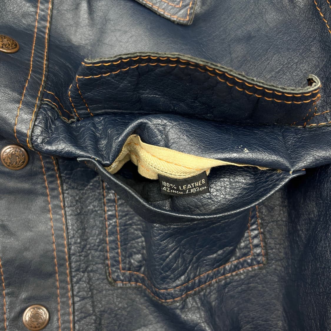 90's 스웨이드 & 레더 리버시블 트러커 자켓 상품이미지8