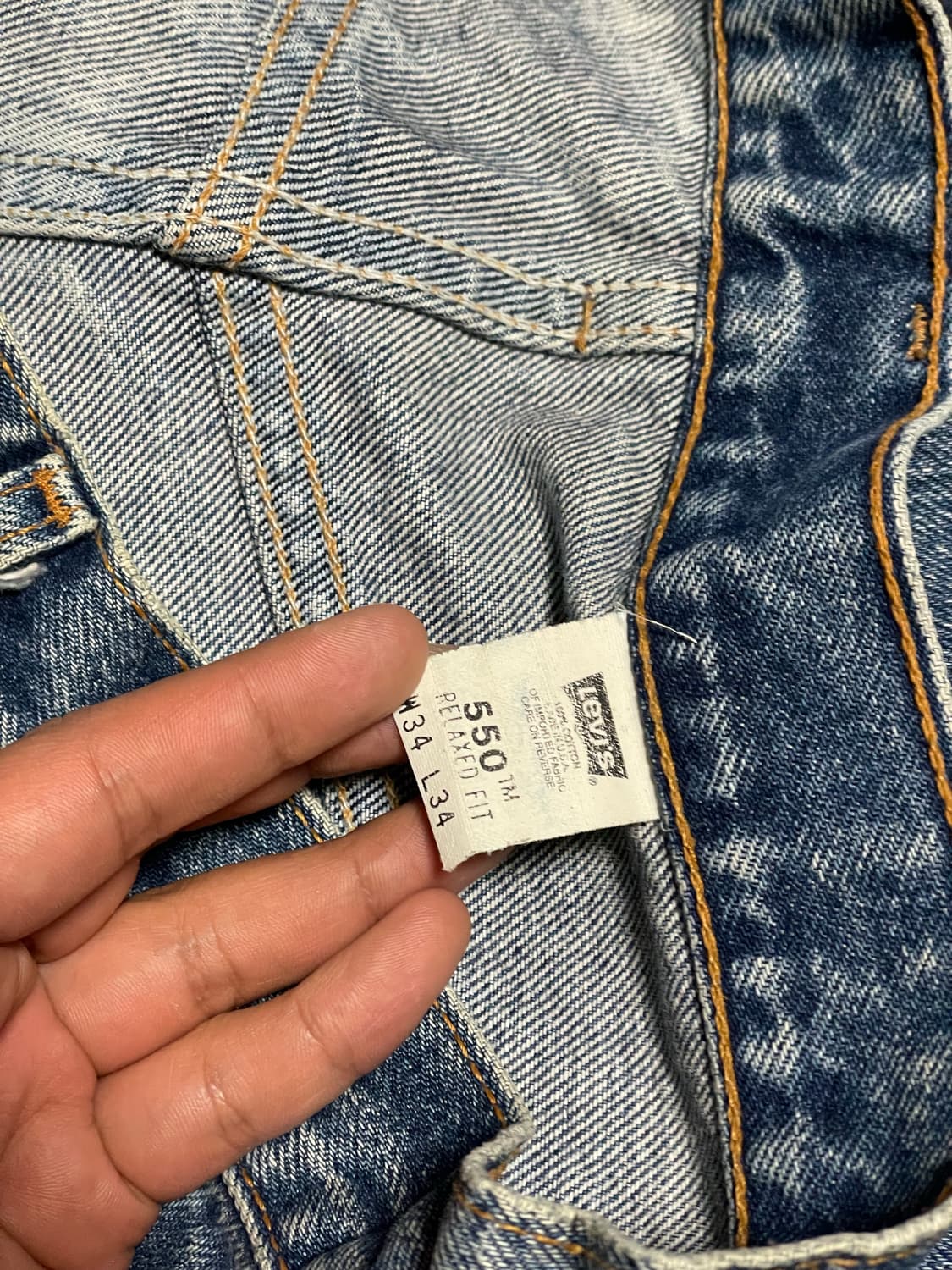 리바이스 550 34사이즈 미국 생산(00년 5월) 상품이미지4