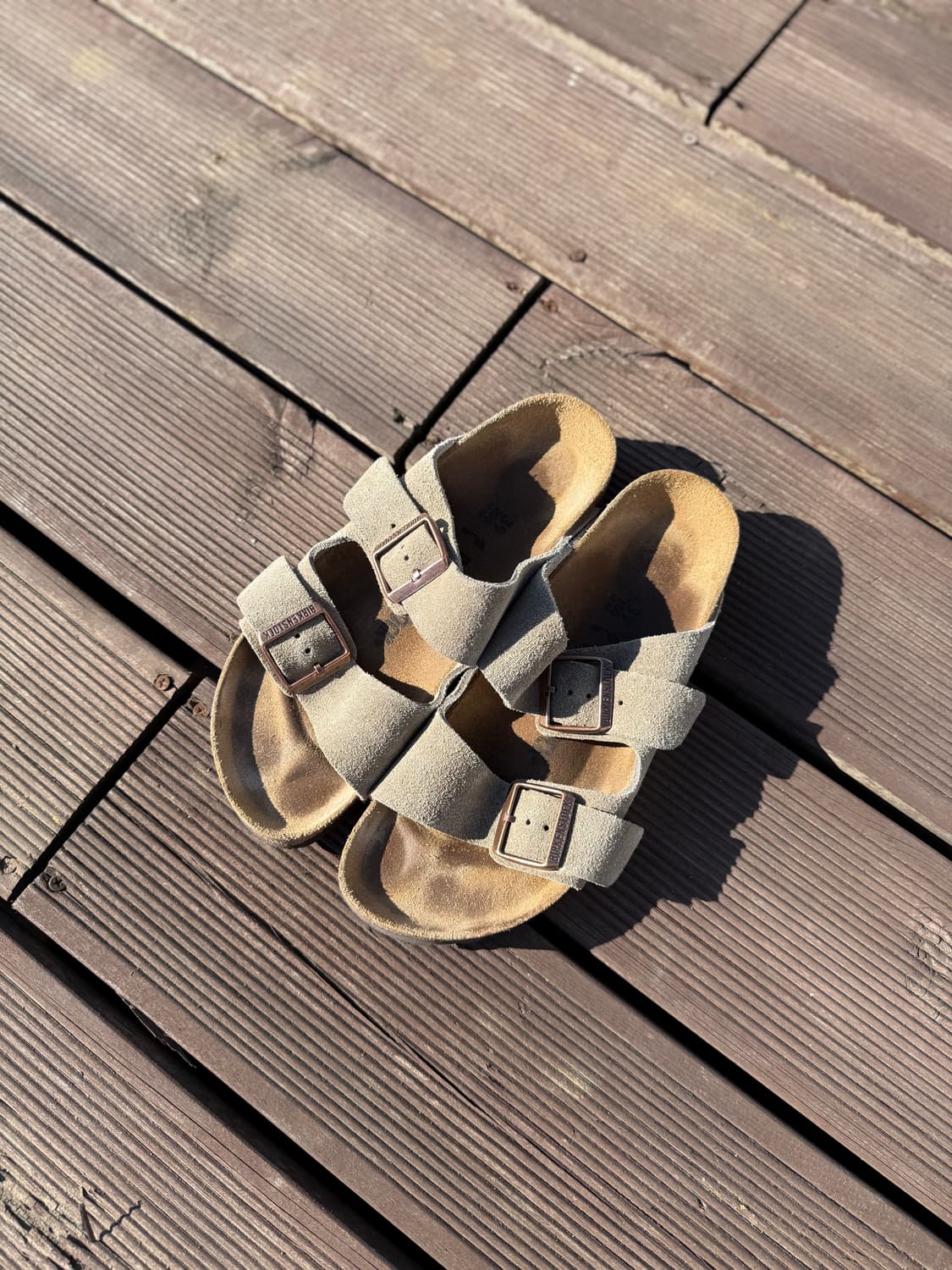 버켄스탁 아리조나 스웨이드 타우페 39 250 내로우 상품이미지3