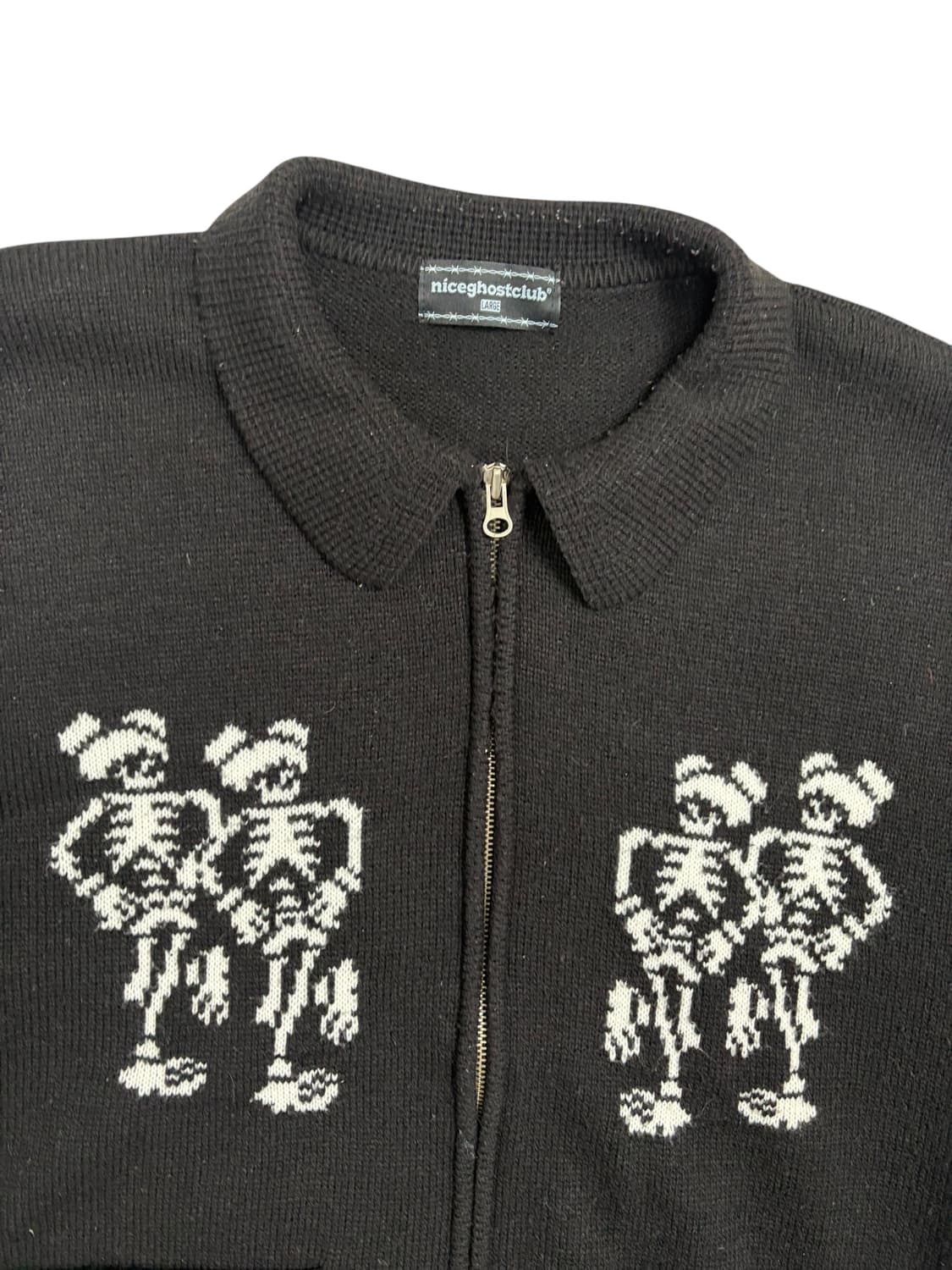 나이스고스트클럽 니트 집업 상품이미지4