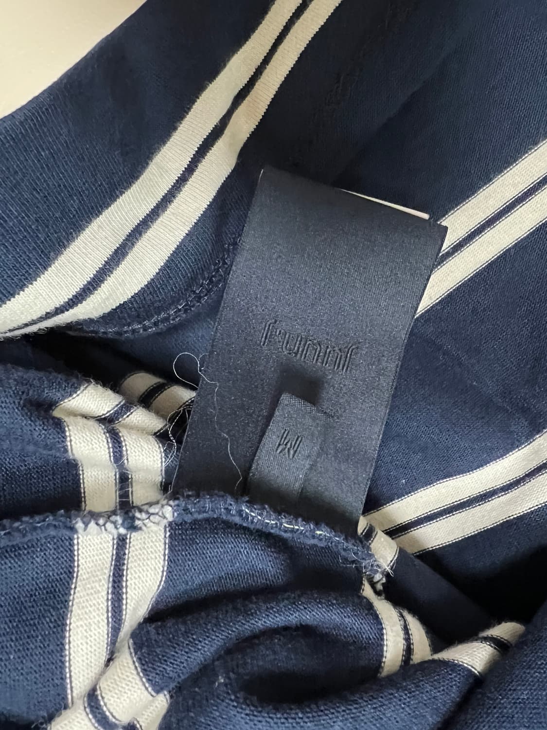 [M]19fw준지 스트라이프 네이비 티셔츠 상품이미지4