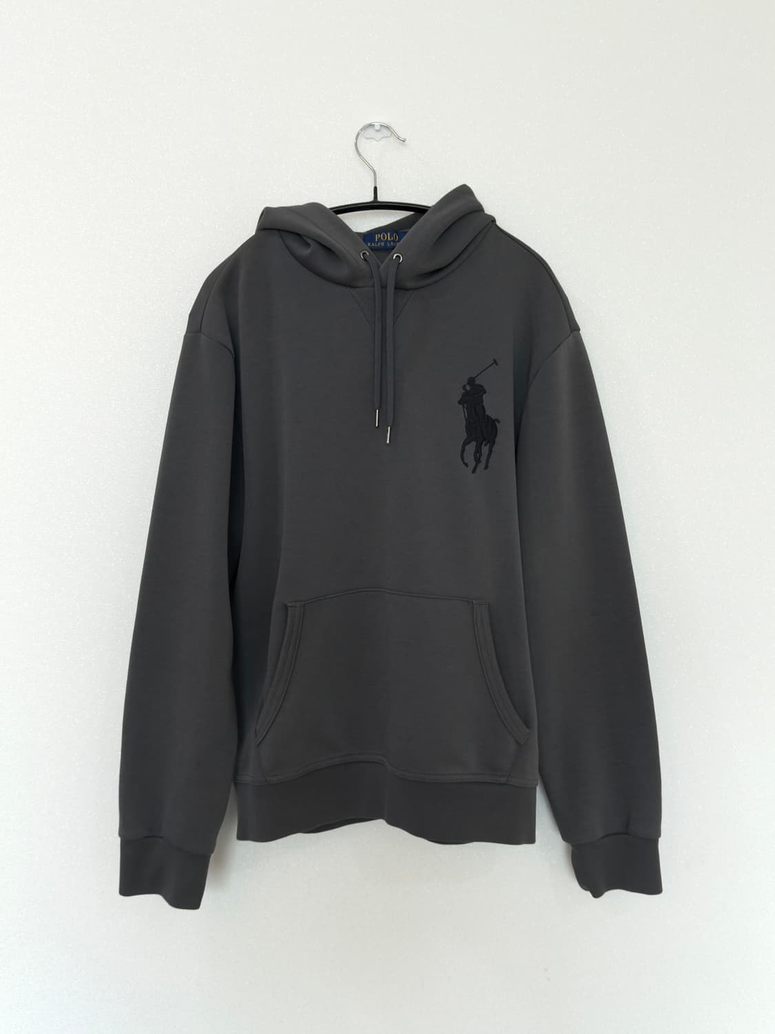 [m] 폴로 랄포로렌 블랙 빅포니 차콜 후드티 상품이미지1