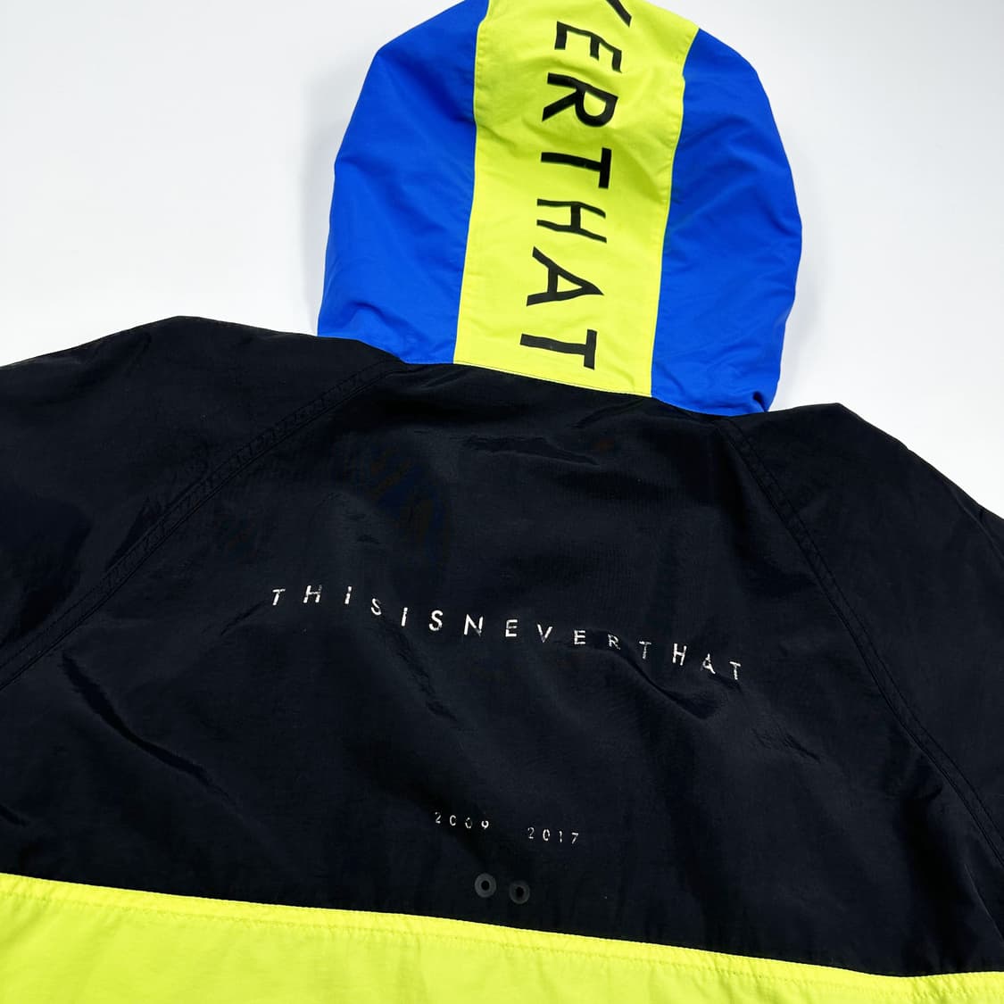 디스이즈네버댓 디네댓 우븐 아노락 형광 실측M 상품이미지3