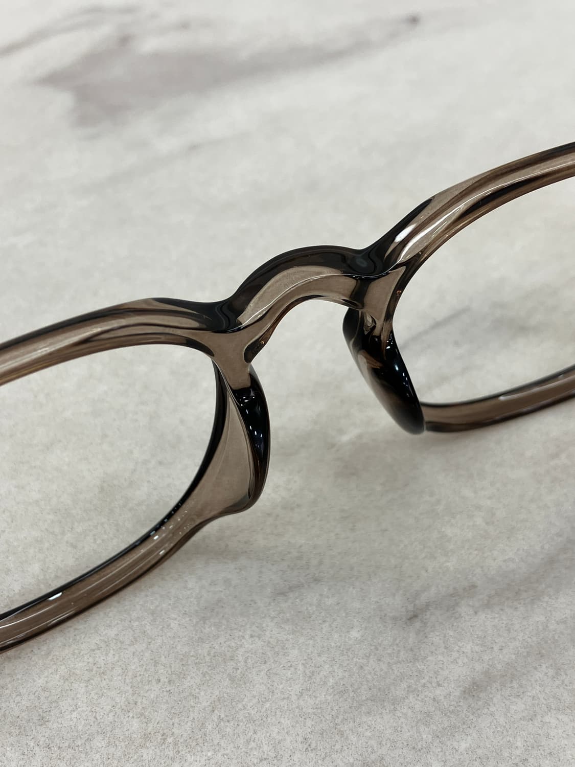 B77 KS 투명 브라운 웰링턴 뿔테 안경6836 상품이미지4