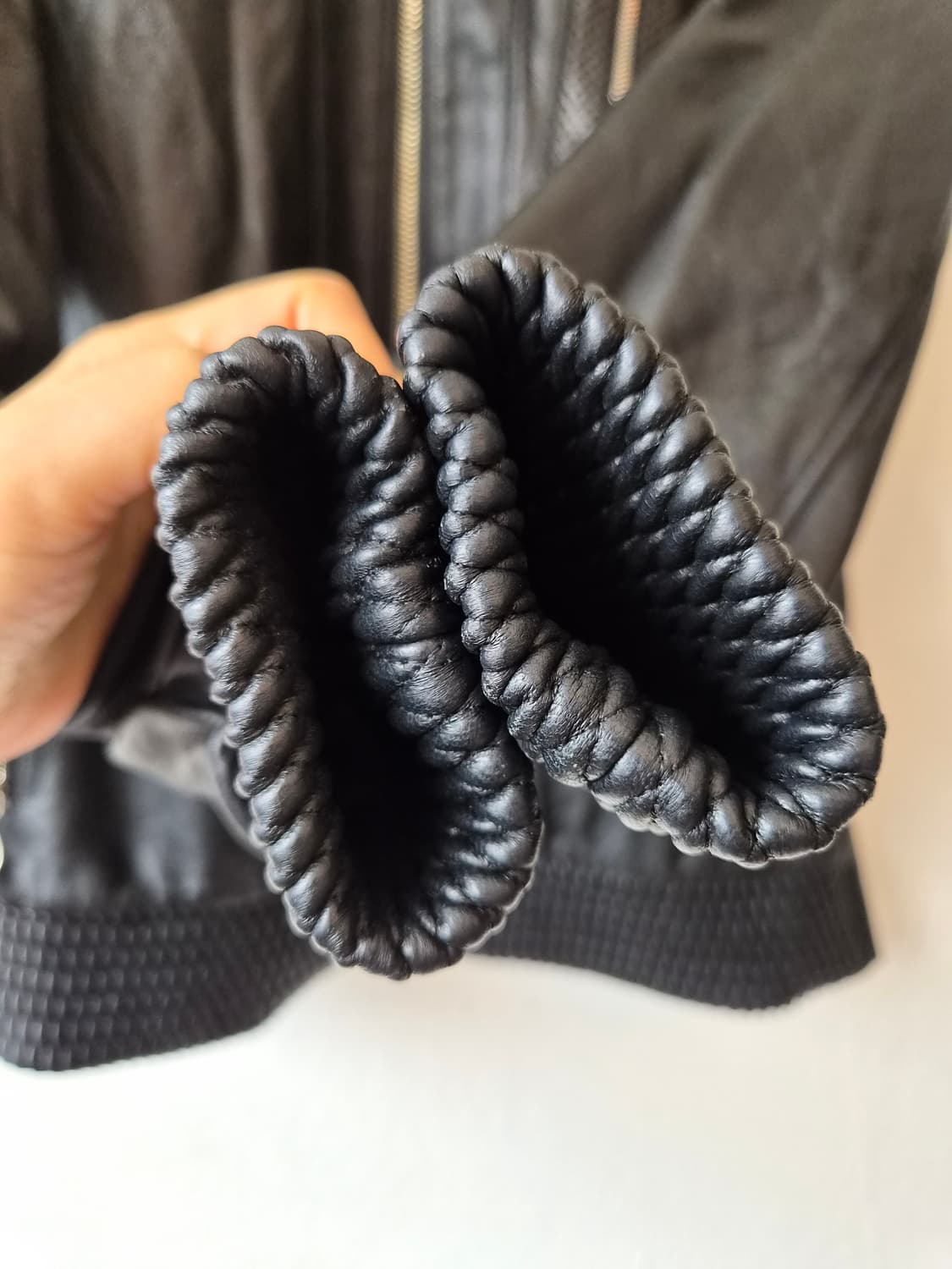 스테파니 여성  블랙양가죽자켓 55사이즈 상품이미지5