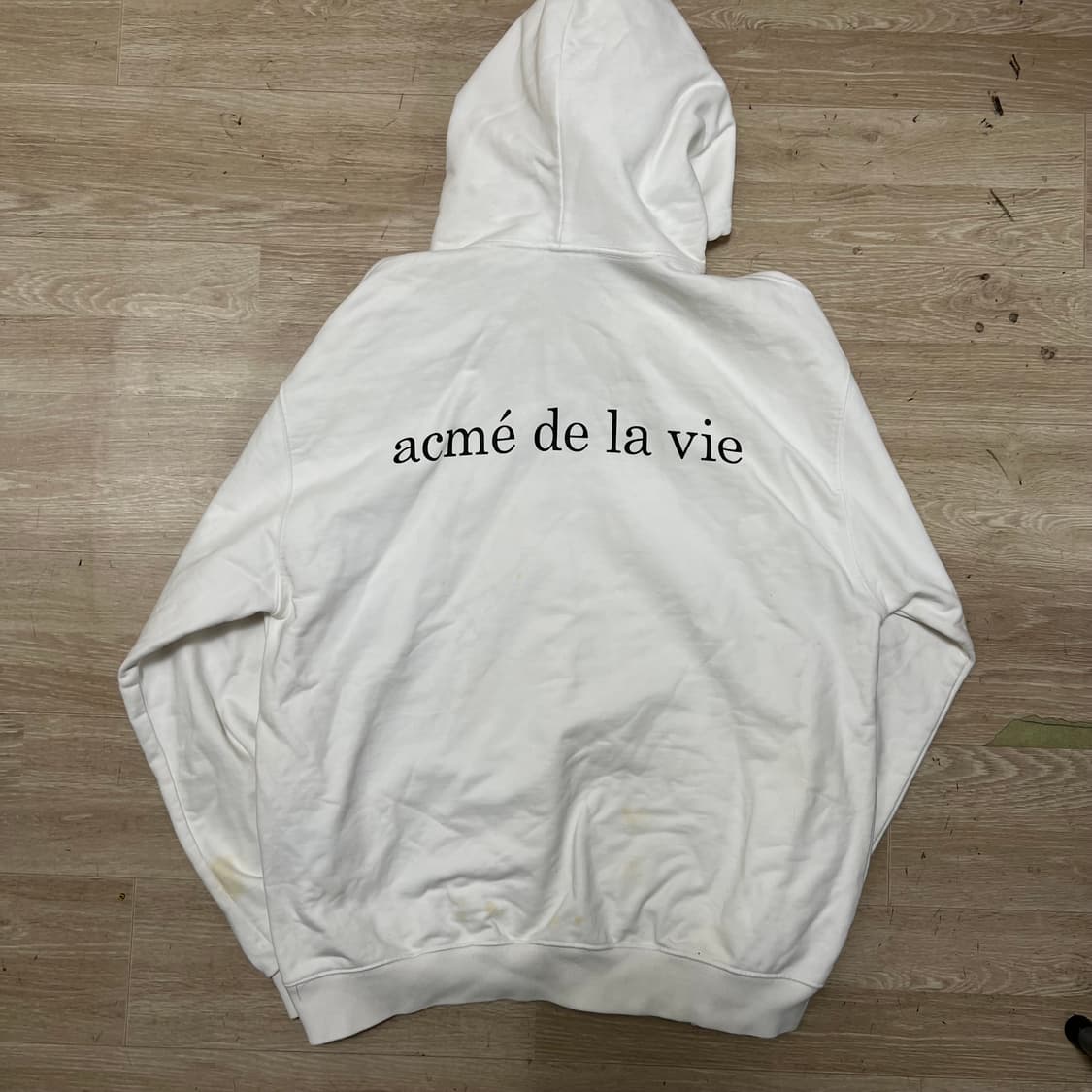 아크메드라비 베이비 빅프린팅 레터링 후드 티셔츠 [화이트] 2사이즈 상품이미지5