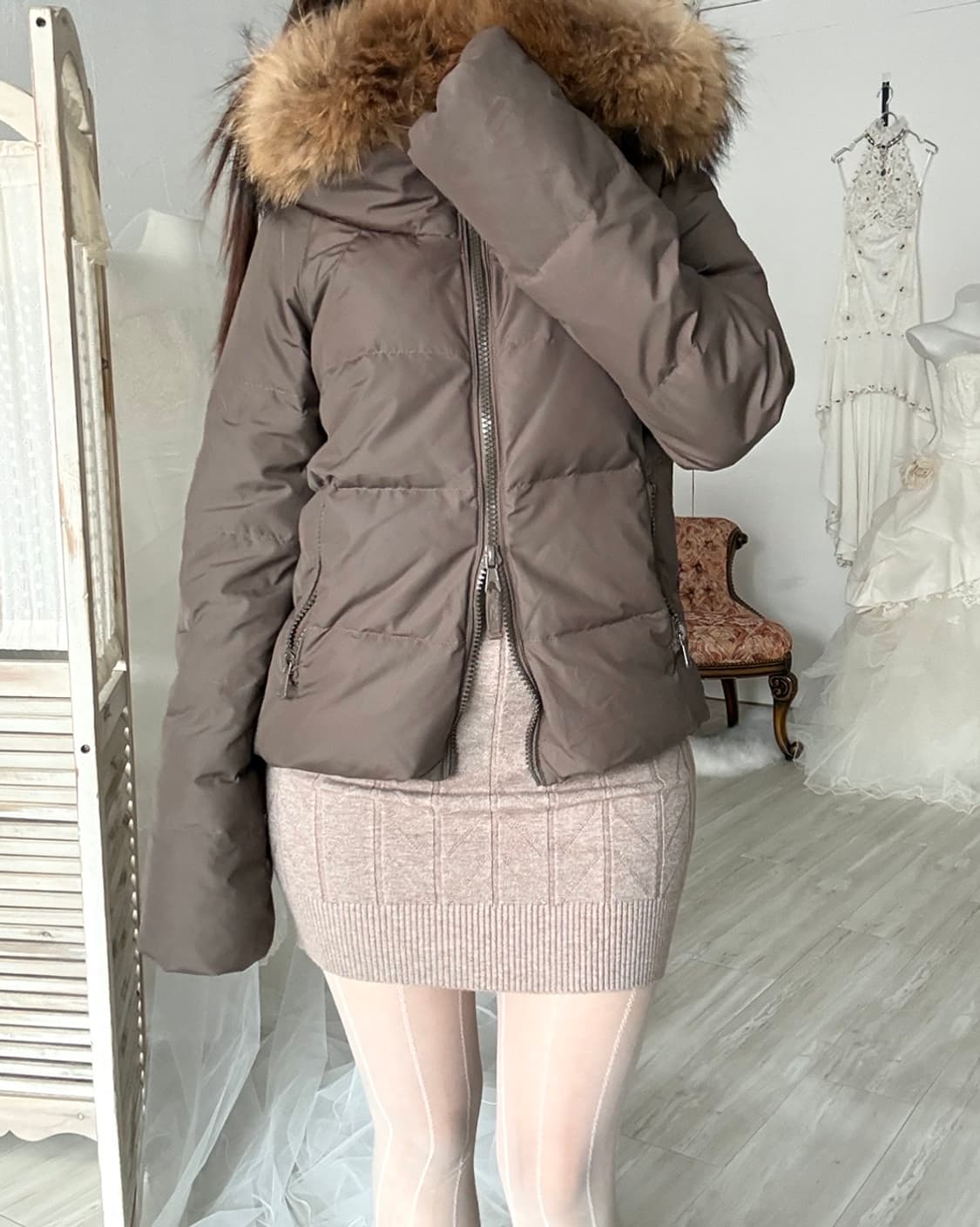 Archive G.O.A khaki brown duck down padd 상품이미지4