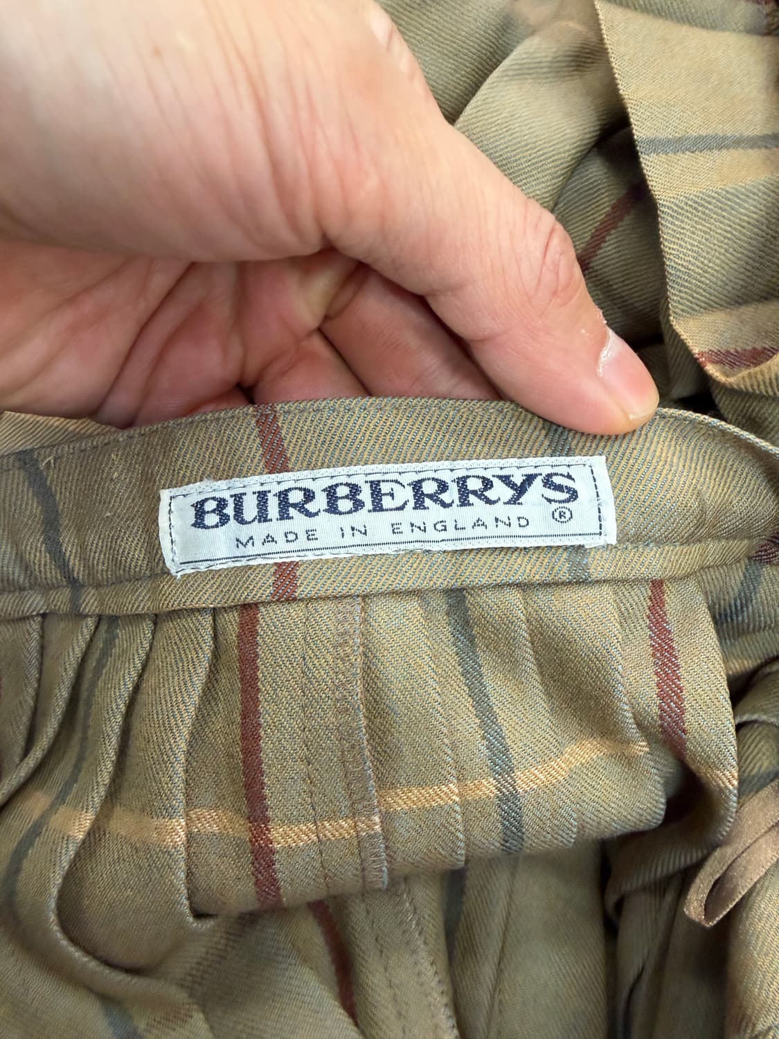 정품) 버버리 체크 패턴 스커트 28 상품이미지7