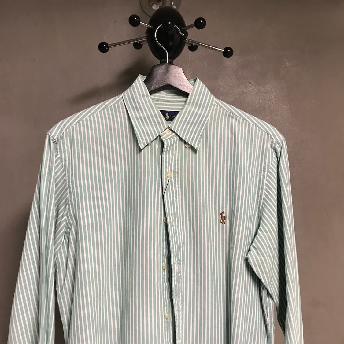 폴로 랄프로렌 스트라이프 셔츠 그린 S 상품이미지2