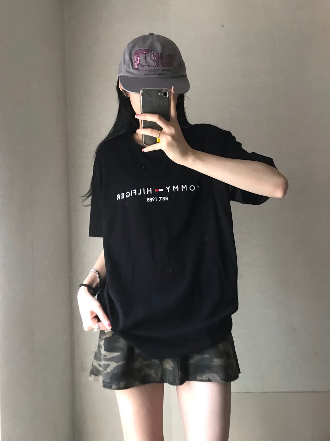 타미힐피거 블랙 반팔티셔츠 상품이미지5