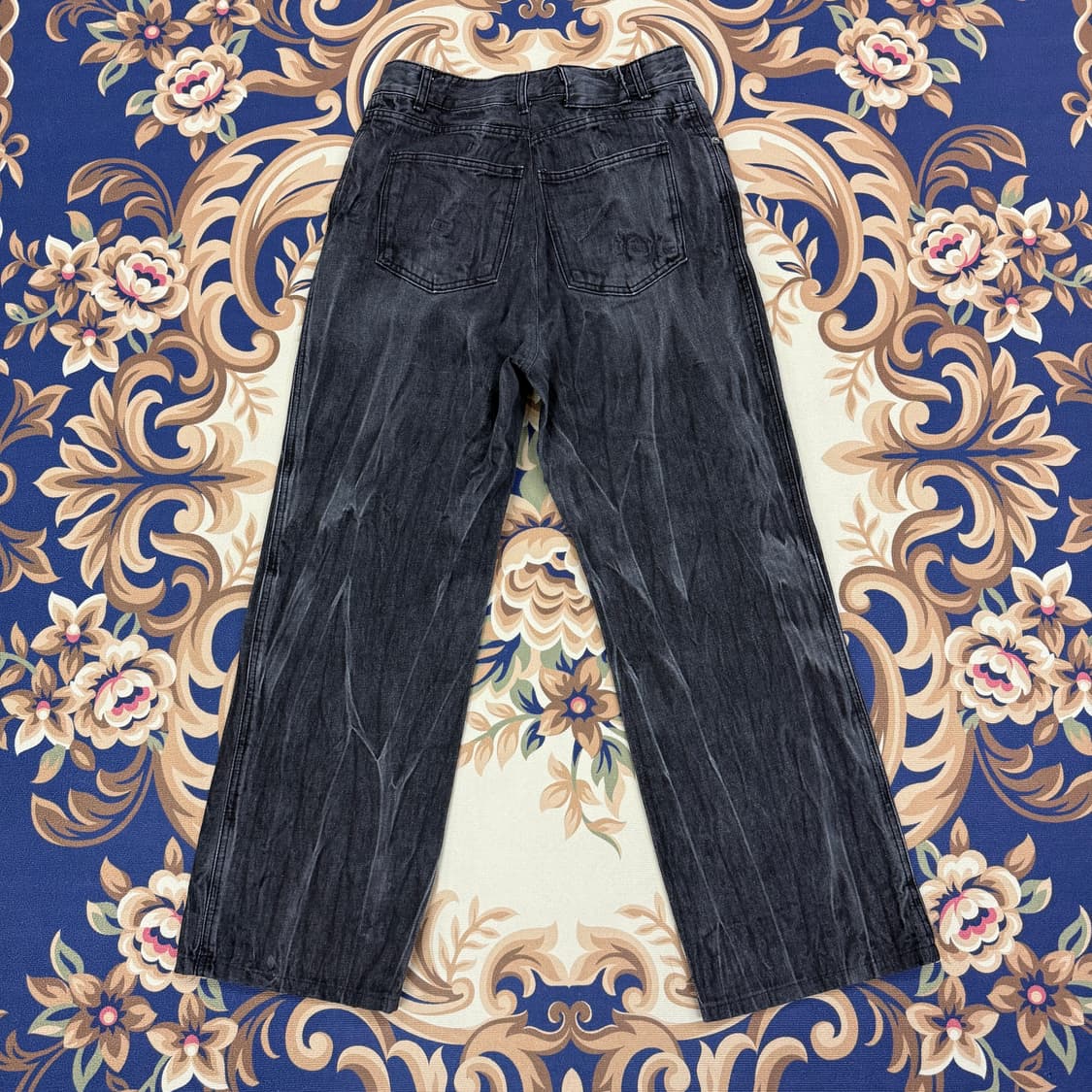 (M)에즈카톤 EZKATON 흑청 워싱 데님팬츠 상품이미지5