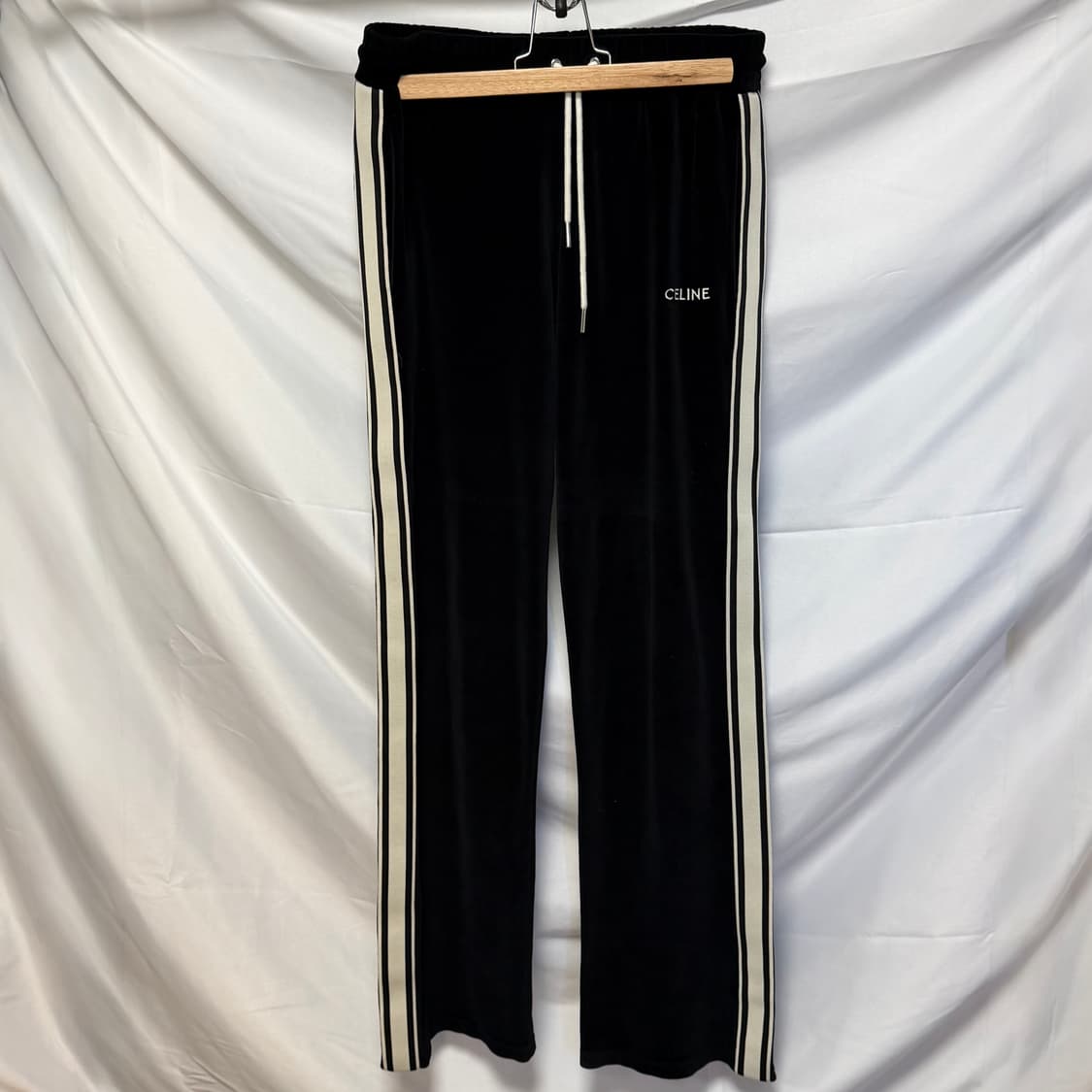 [S+급/S] 셀린느 트리오페 벨벳 트랙 자켓 집업 셋업 블랙 상품이미지6