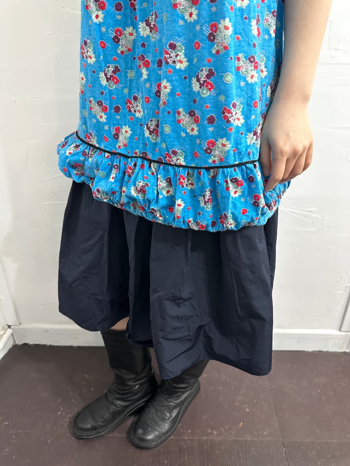dolly-sean navy pleats skirt 상품이미지5