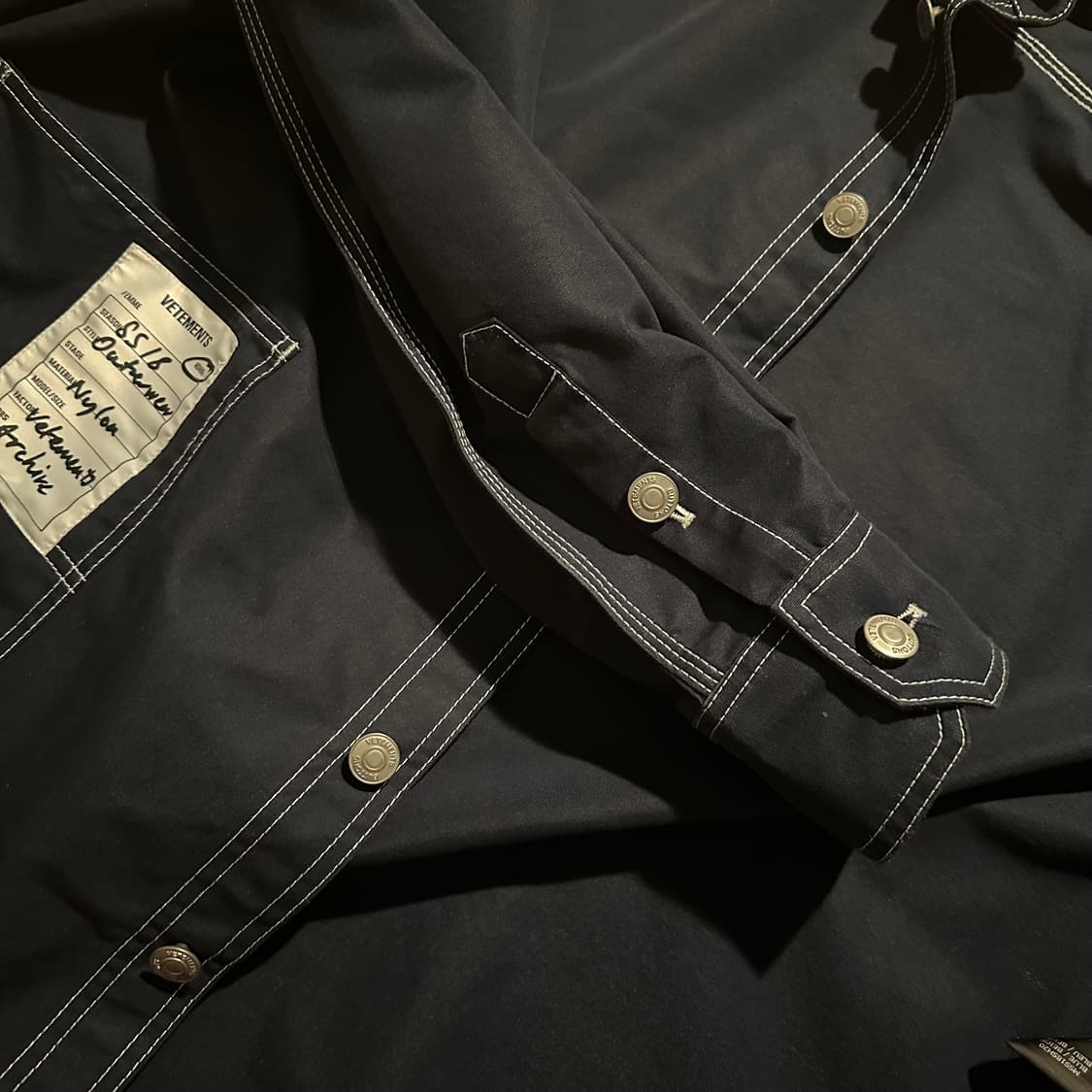 [XS] 베트멍 18ss 데님워크셔츠 네이비 블루 상품이미지6