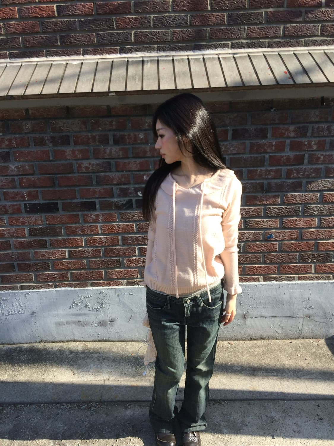 pink collar knit top 상품이미지1