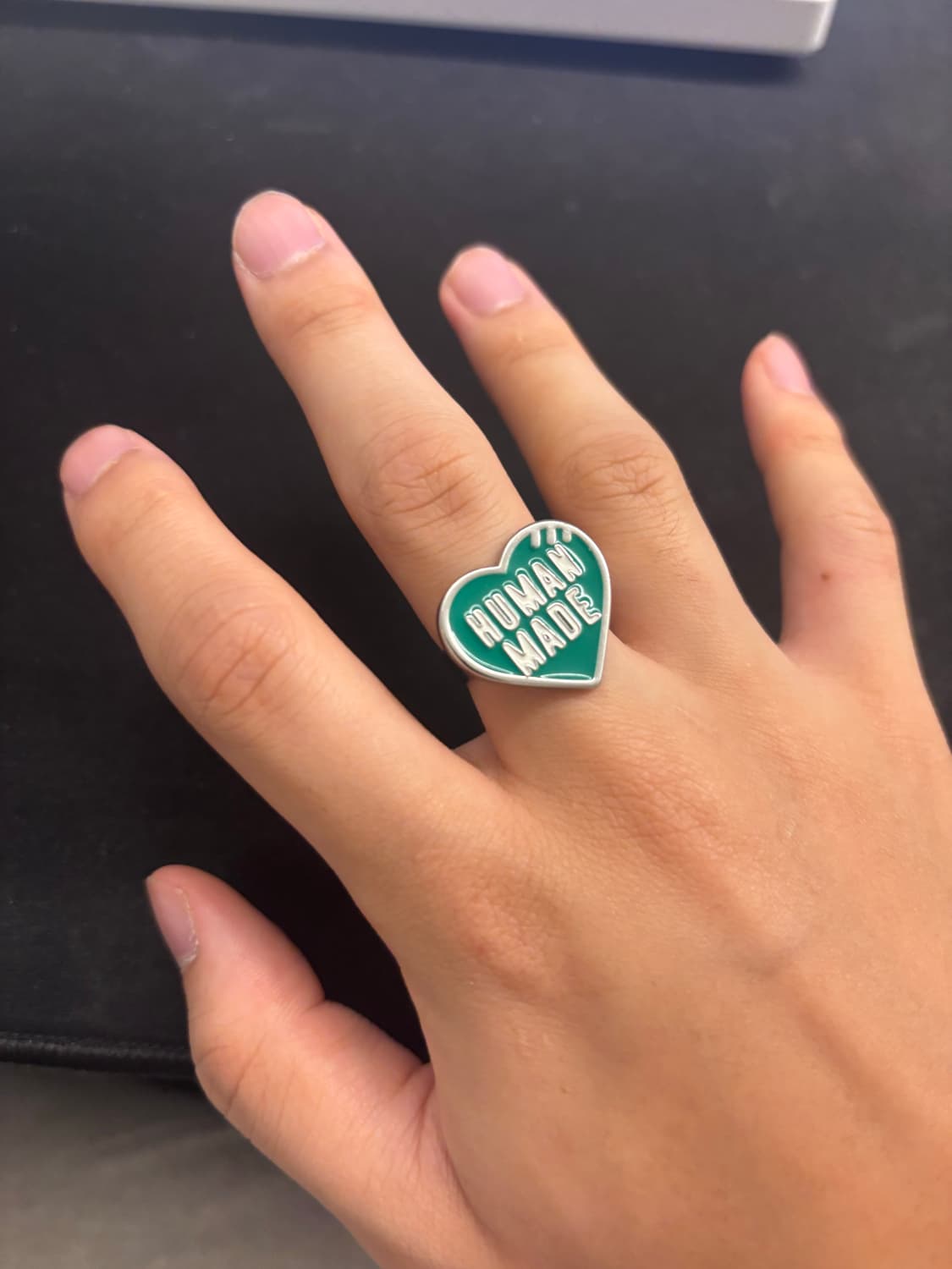 (os) 휴먼메이드 하트링 그린  상품이미지4