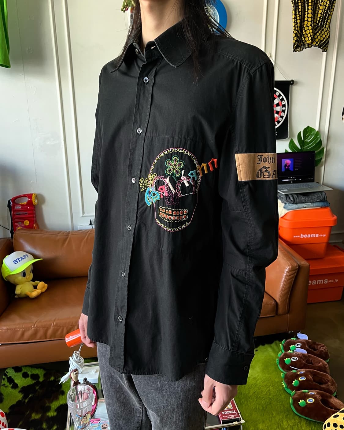 2000s John Galliano Archive Black Shirt 상품이미지2