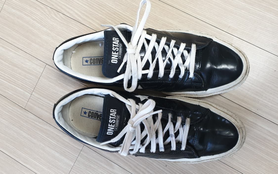 컨버스 원스타 블랙 레더 스니커즈(270-275) 상품이미지7