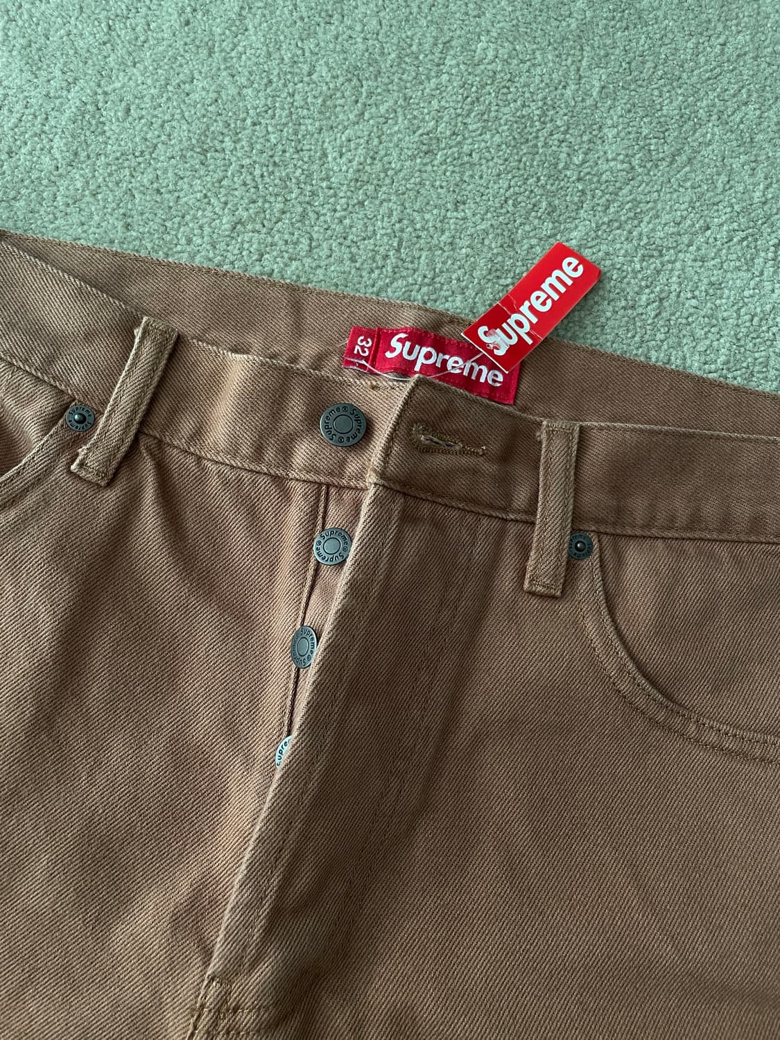 슈프림 브라운 데님 팬츠 상품이미지2