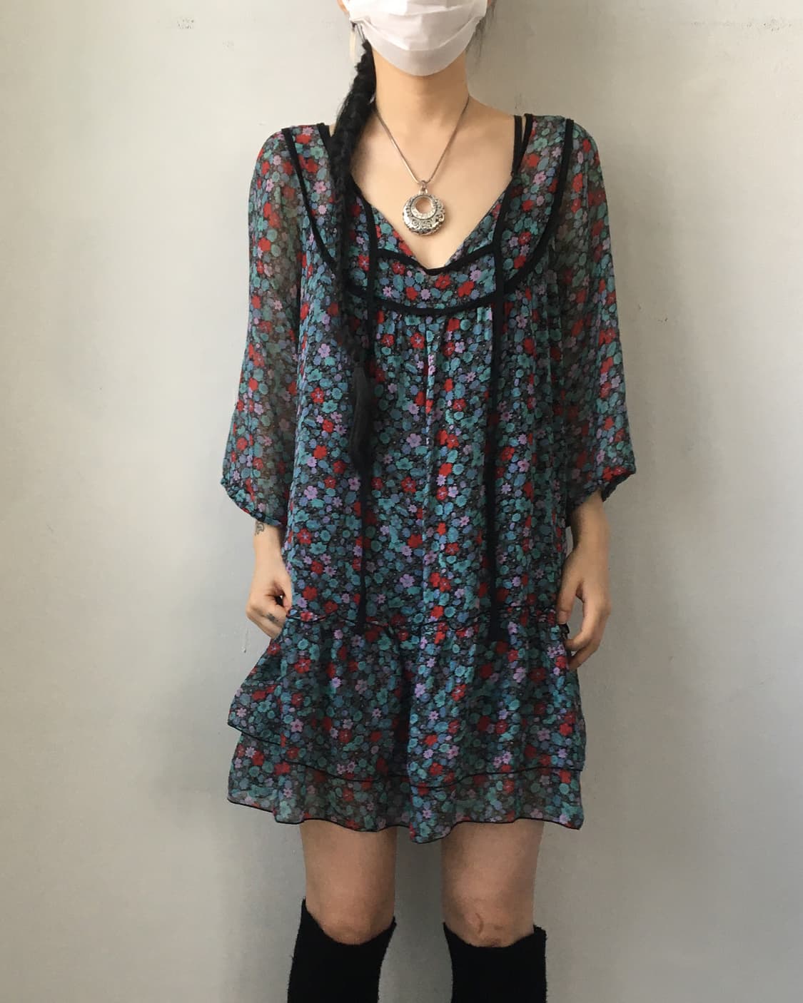 Flower pattern onepiece 상품이미지1
