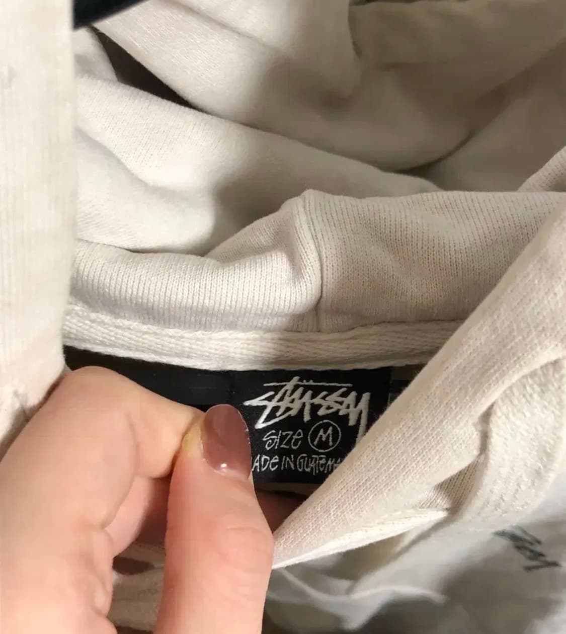 스투시 베이직 후드티 m 화이트 상품이미지3