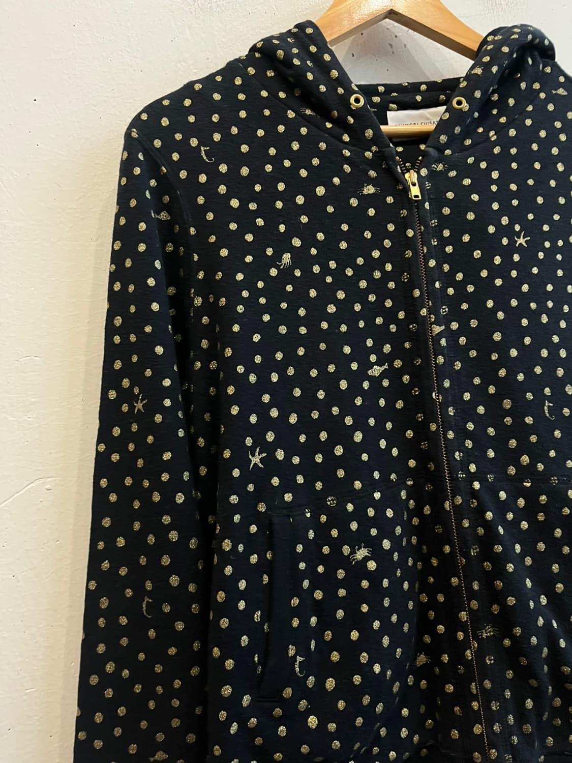 츠모리 치사토 도트 후드집업 MADE IN JAPAN 상품이미지3