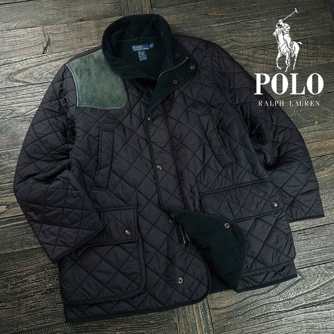 [폴로 랄프로렌] 스웨이드 건플랩 퀄팅 퀼팅 자켓 M19601 상품이미지1