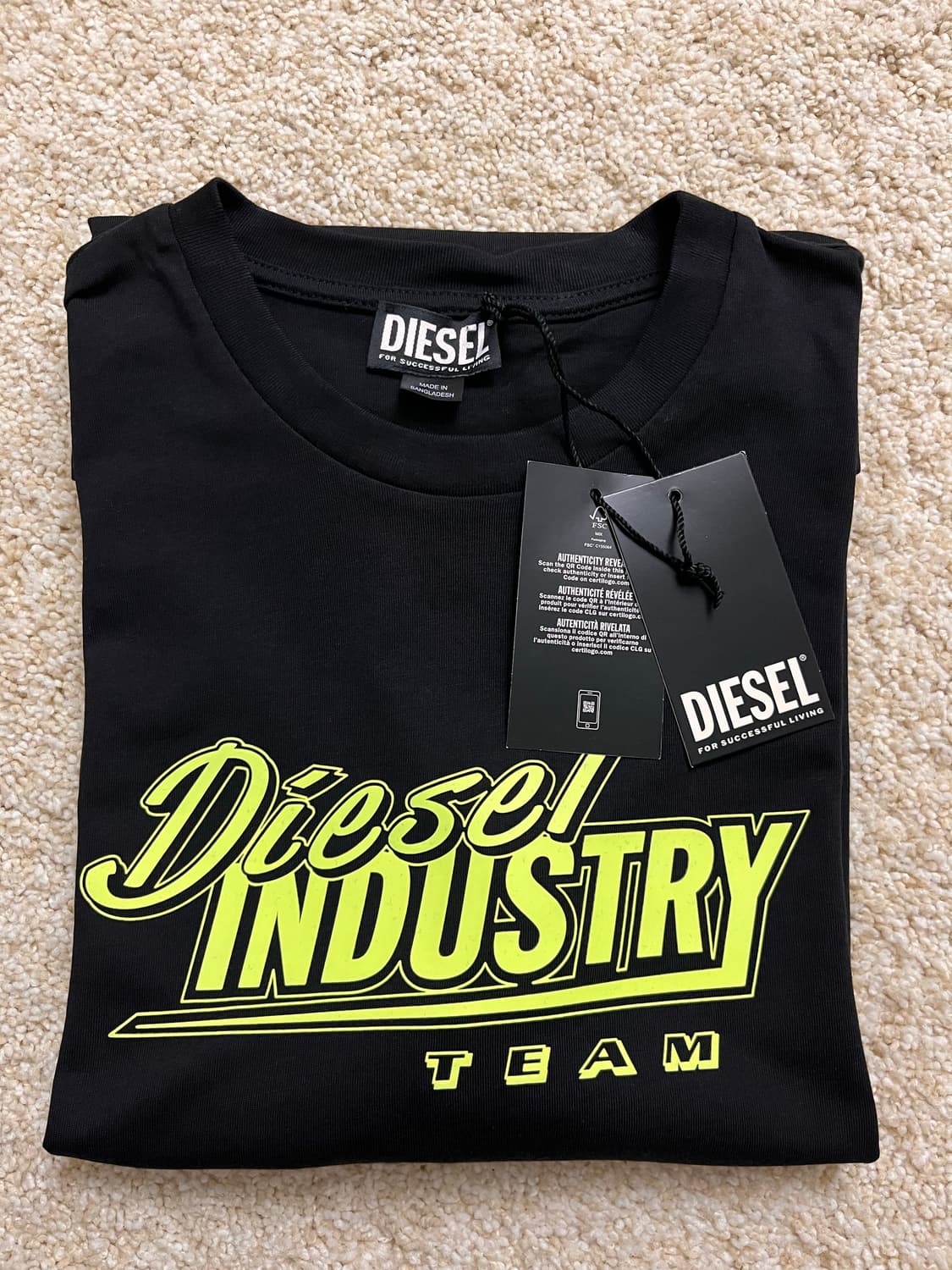 [새상품] 디젤 T-저스트 K45 반팔 티셔츠 딥 블랙 M (택포/정품) 상품이미지4