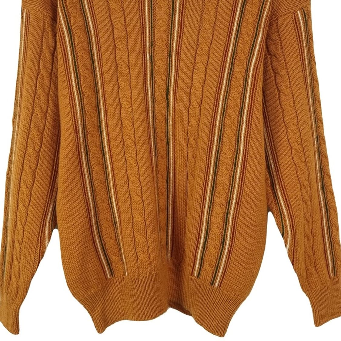 [일본빈티지] 에스닉 스트라이프 꽈배기 루즈핏 니트 M18683 상품이미지5