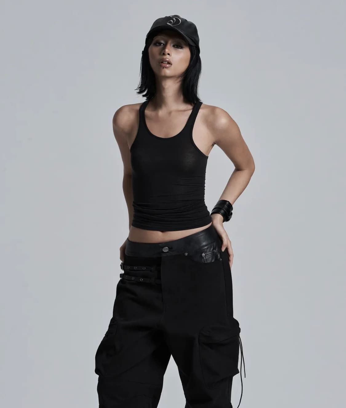 Odor Layered sleeveless black 상품이미지2