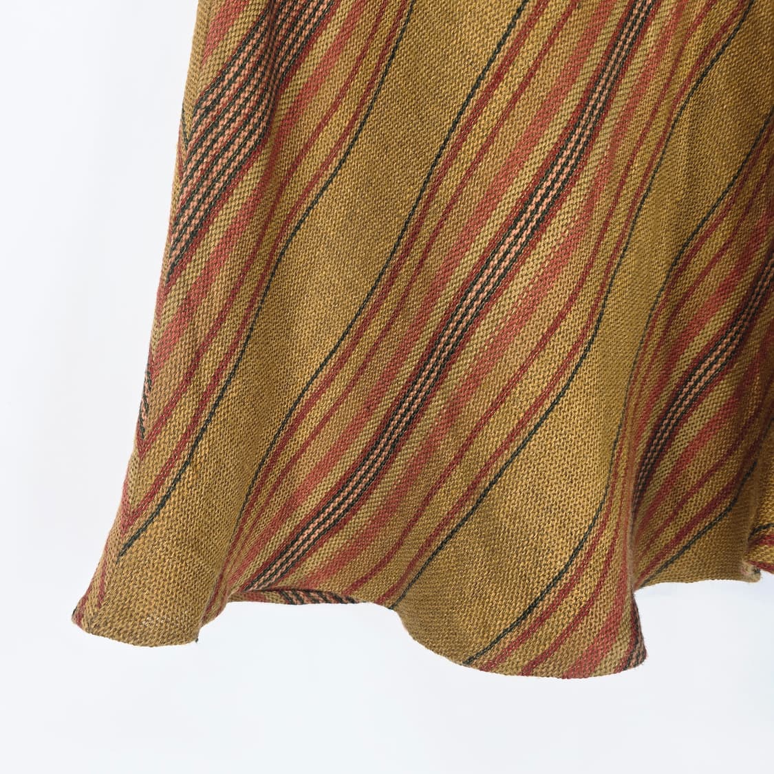 Lauren Ralph Lauren 브라운 스트라이프 린넨 롱 스커트 상품이미지4