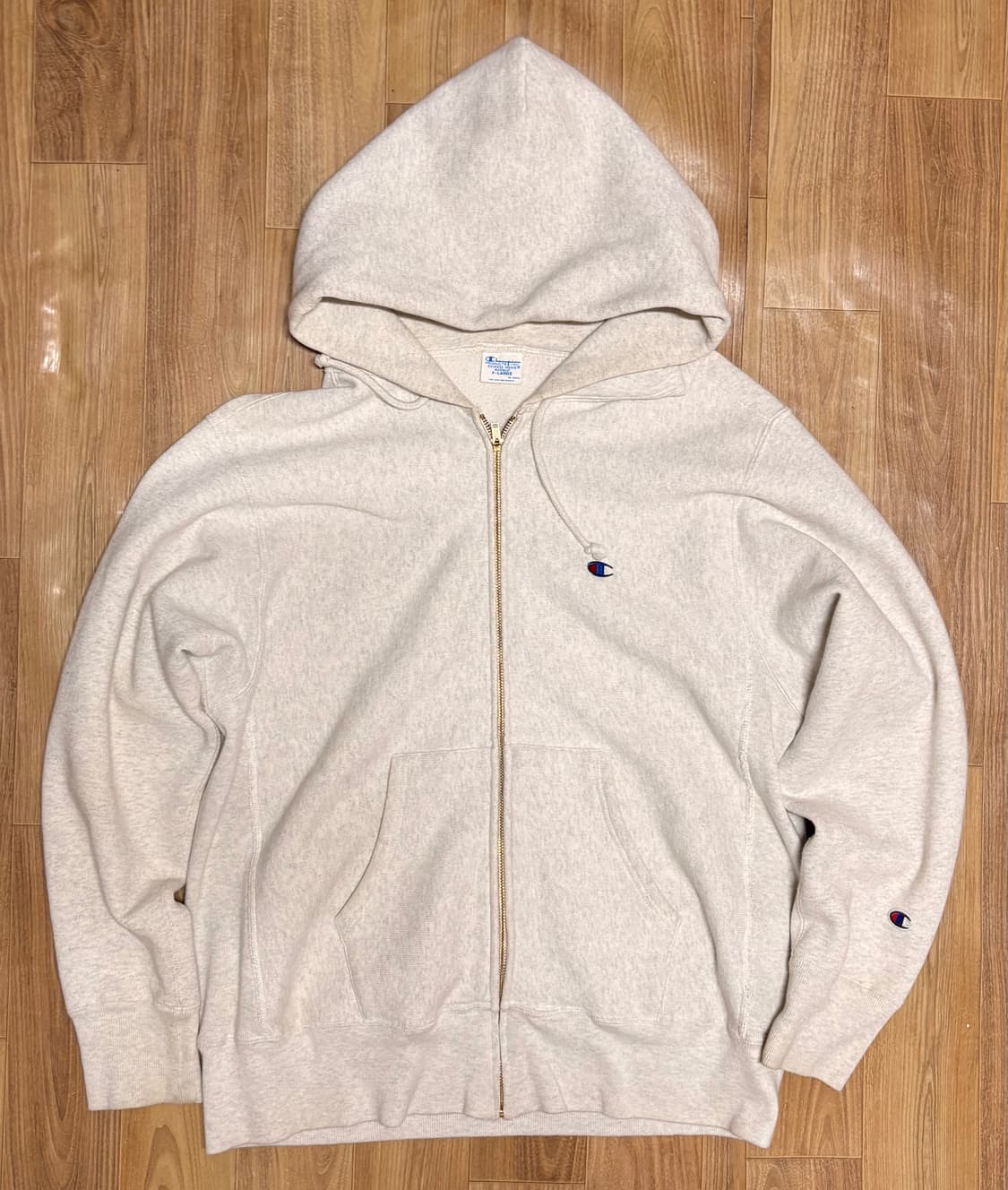 챔피온 리버스위브 화이트 후드집업 XL 상품이미지1