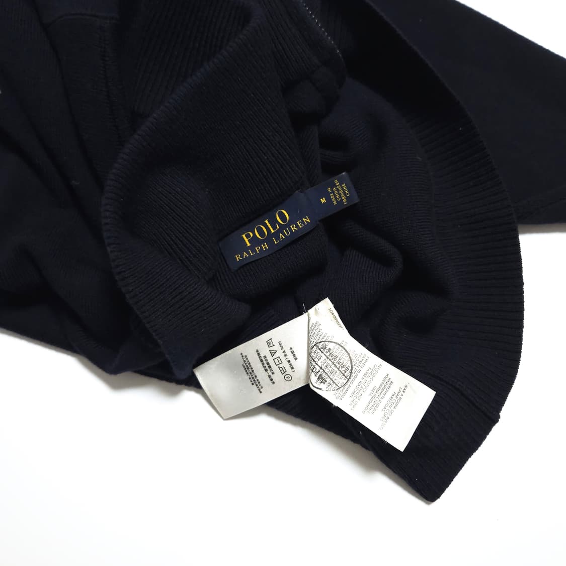 폴로 랄프로렌 메리노 울 반집업 니트 네이비 상품이미지6