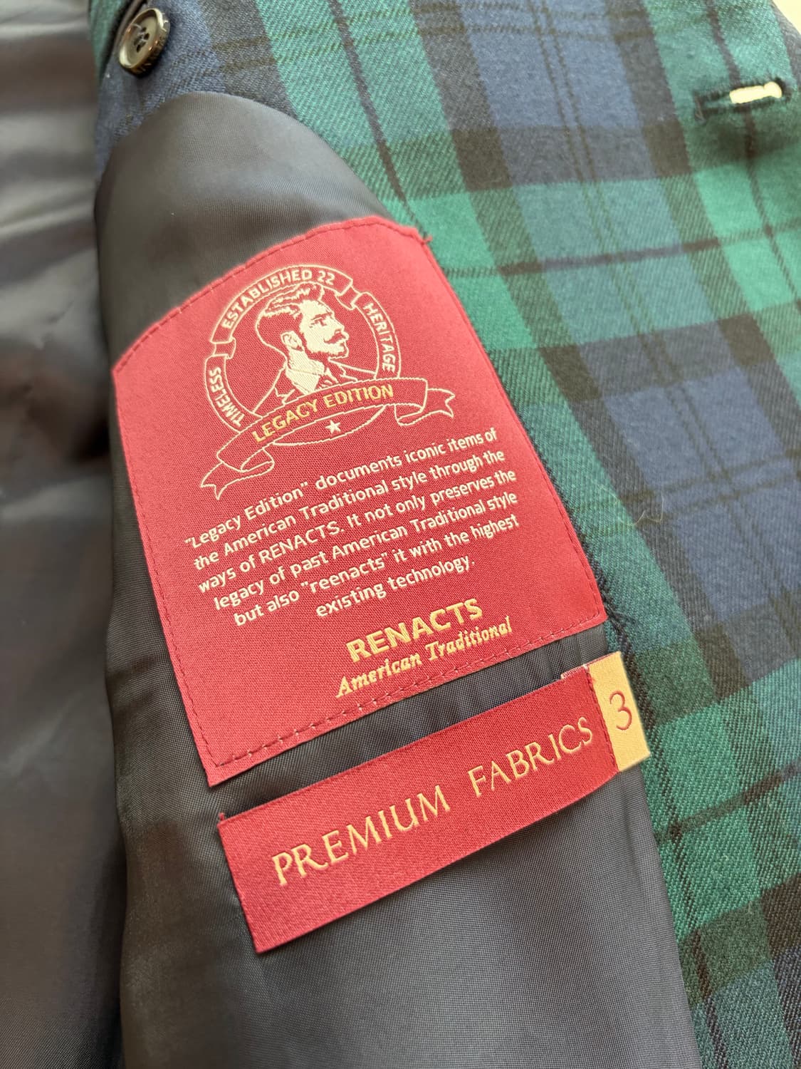 리넥츠 타탄 블랙와치 블레이저 자켓 3(105) 상품이미지6