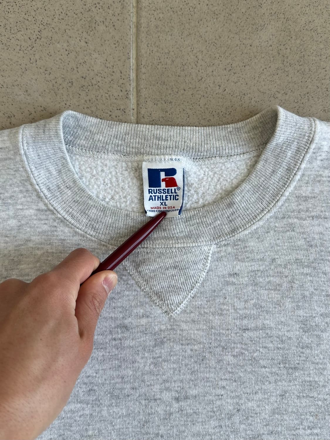 90s 빈티지 러셀 스웻셔츠 그레이 XL USA 상품이미지4